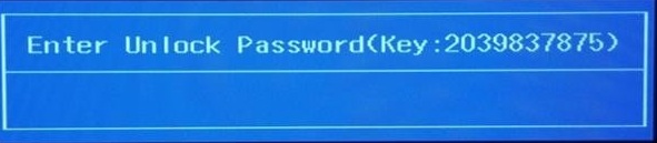 acer enter unlock password key
