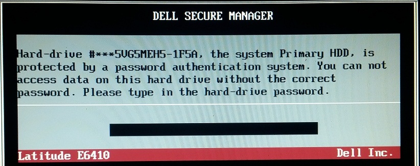 Dell 1F5A HDD password Reset