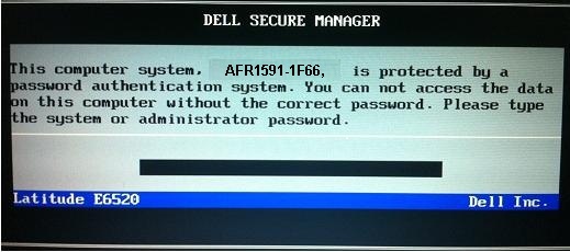 dell xps 1f66 bios password