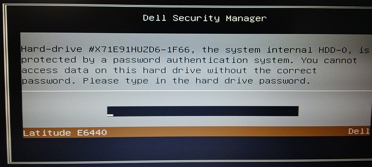 dell vostro 1f66 HDD password