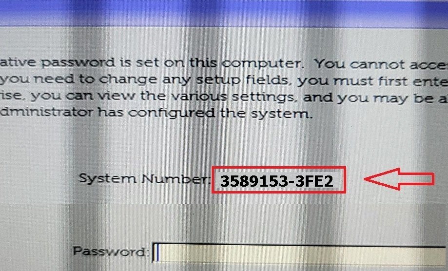 Dell 3FE2 bios Password reset