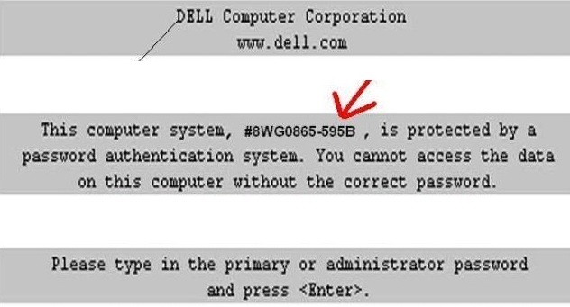 unlock dell laptop with 595b