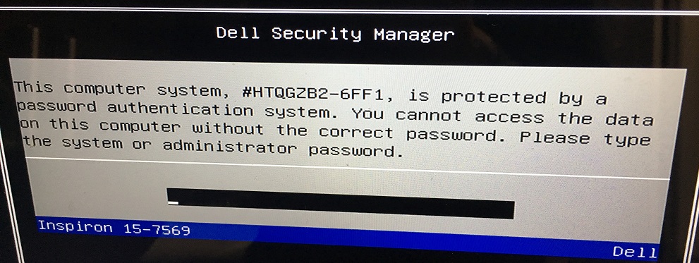 dell vostro 6ff1 bios password