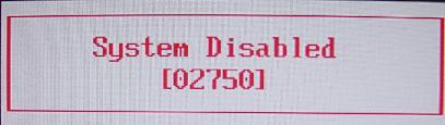 unlock dell laptop with system disabled