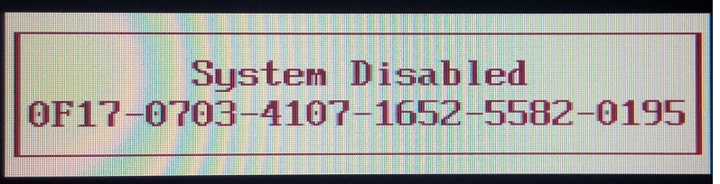 Fujitsu system disable ( 6X4 chars )