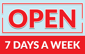 Open seven days a week